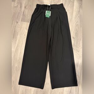 HALARA Waffle Knit Black Pants